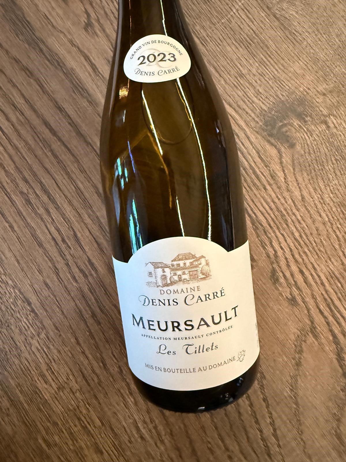 DENIS CARRE MEURSAULT LES TILLETS BLANC 2023 VOL. 13.5